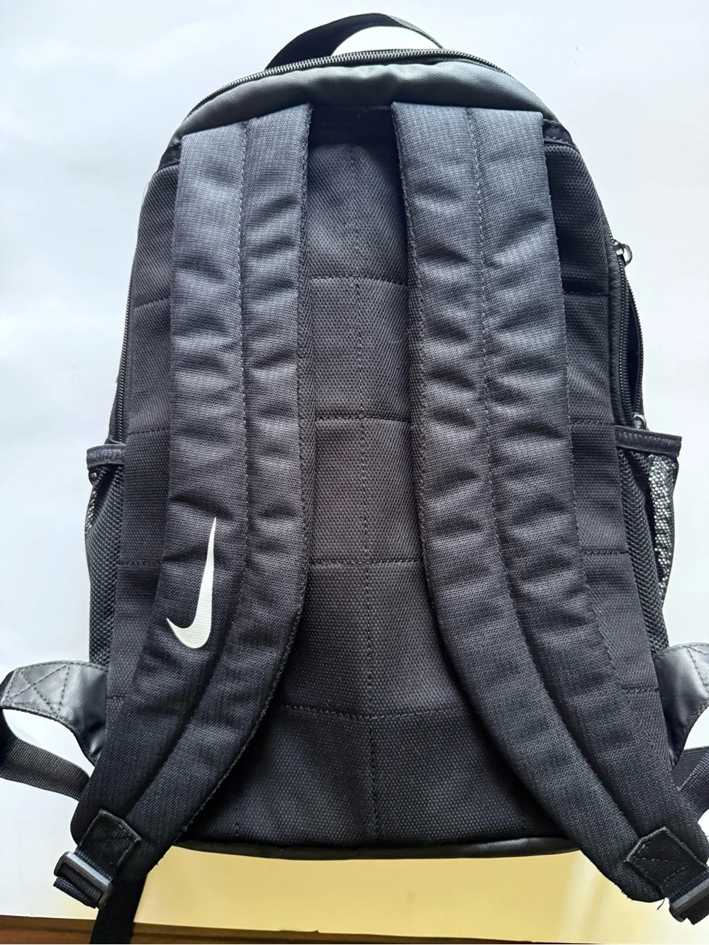 Nike Black Backpack with White Swoosh Logo
